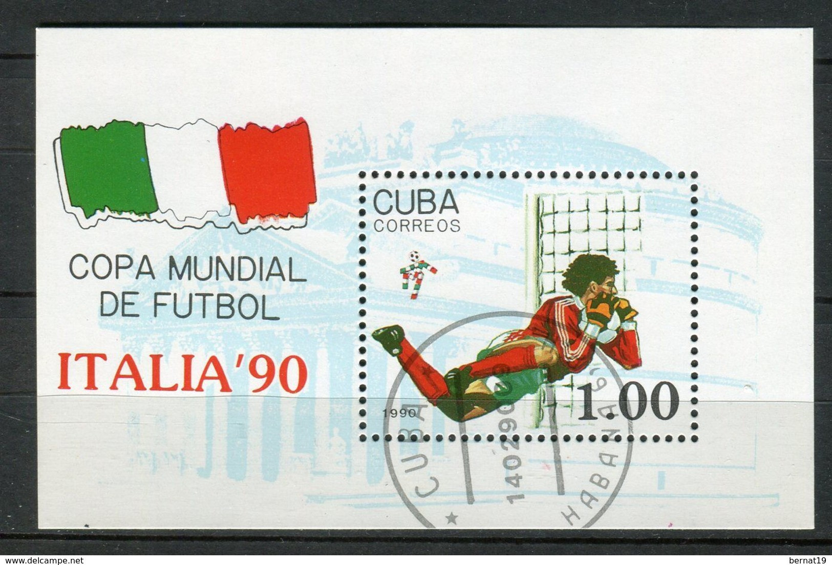 Cuba 1990. Yvert Block 117 Usado. - Blocks & Kleinbögen