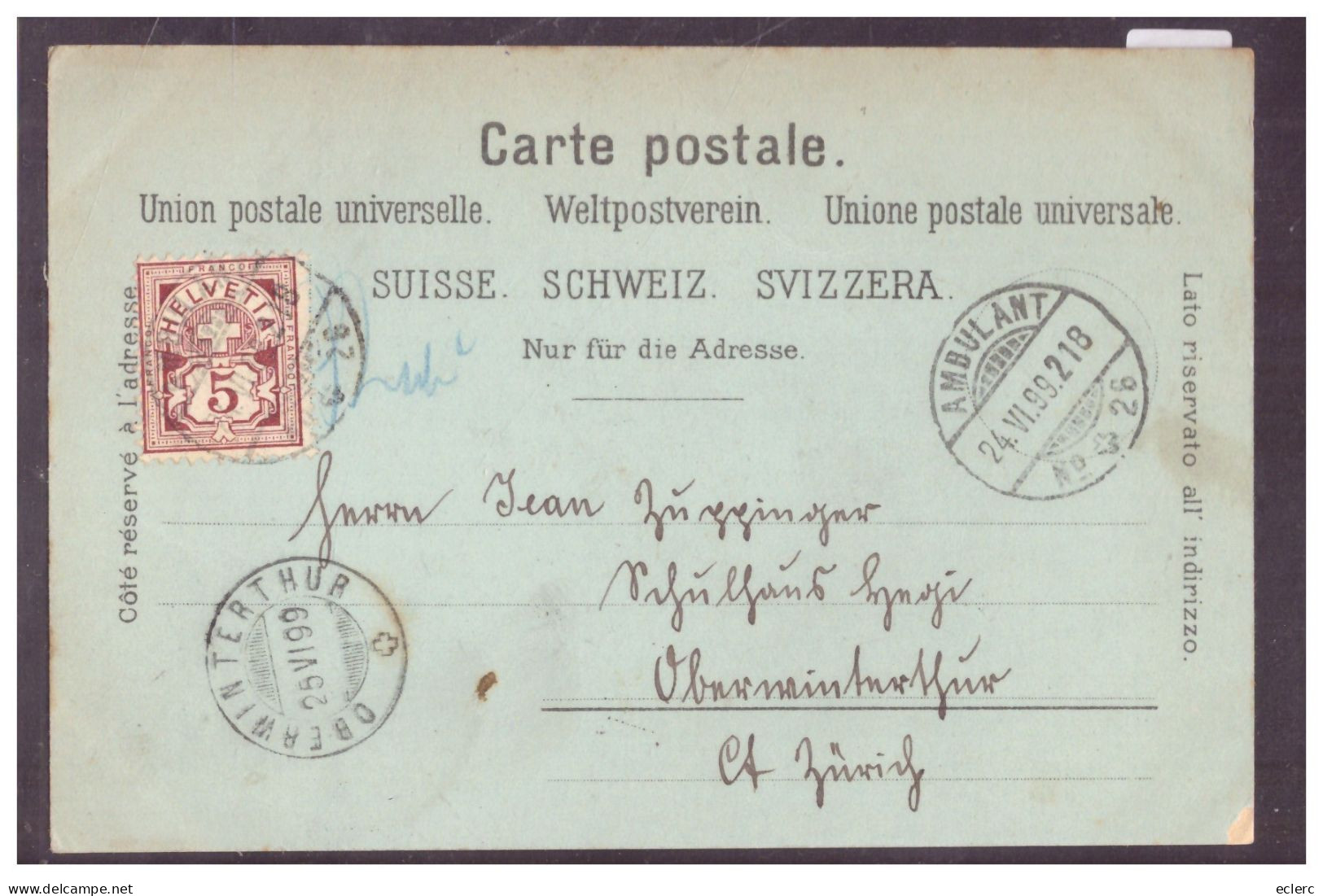 GRUSS AUS RÜTI - MONDSCHEIN LITHO - TB - Rüti