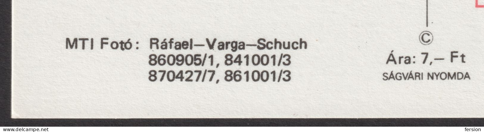 Synagogue OPERA car SKODA DACIA POLSKI FIAT Lada BUDAPEST 1986 1988 HUNGARY 2 Ft STATIONERY POSTCARD Ságvári print