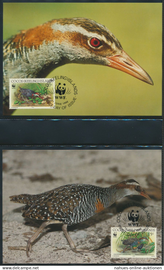 WWF Cocos Island 267-270 Tiere Vögel Keeling-Bindenralle kpl. Kapitel bestehend