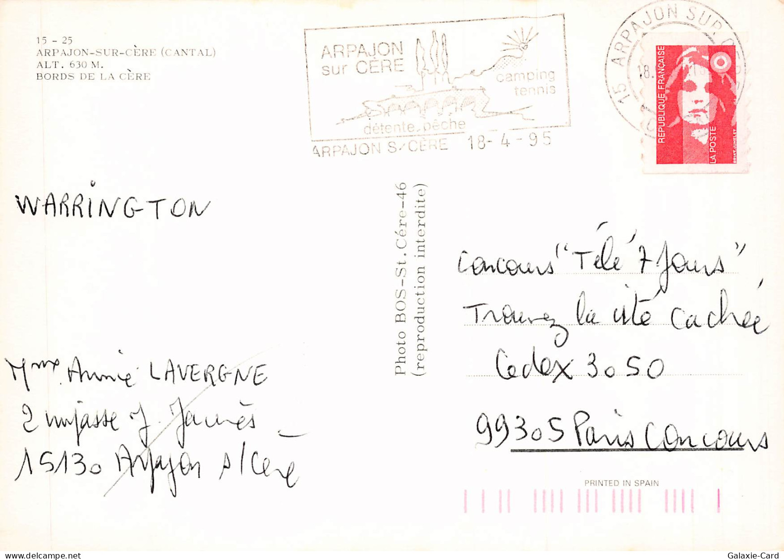 15 ARPAJON SUR CERE BORDS DE LA CERE - Arpajon Sur Cere