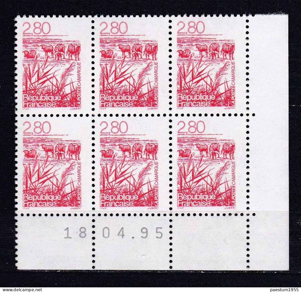 Set Complet De 4 Coins Datés Neuf** MNH FRANCE 1995 Paysages De France Bretagne - Vosges - Camargue - Auvergne - 1990-1999