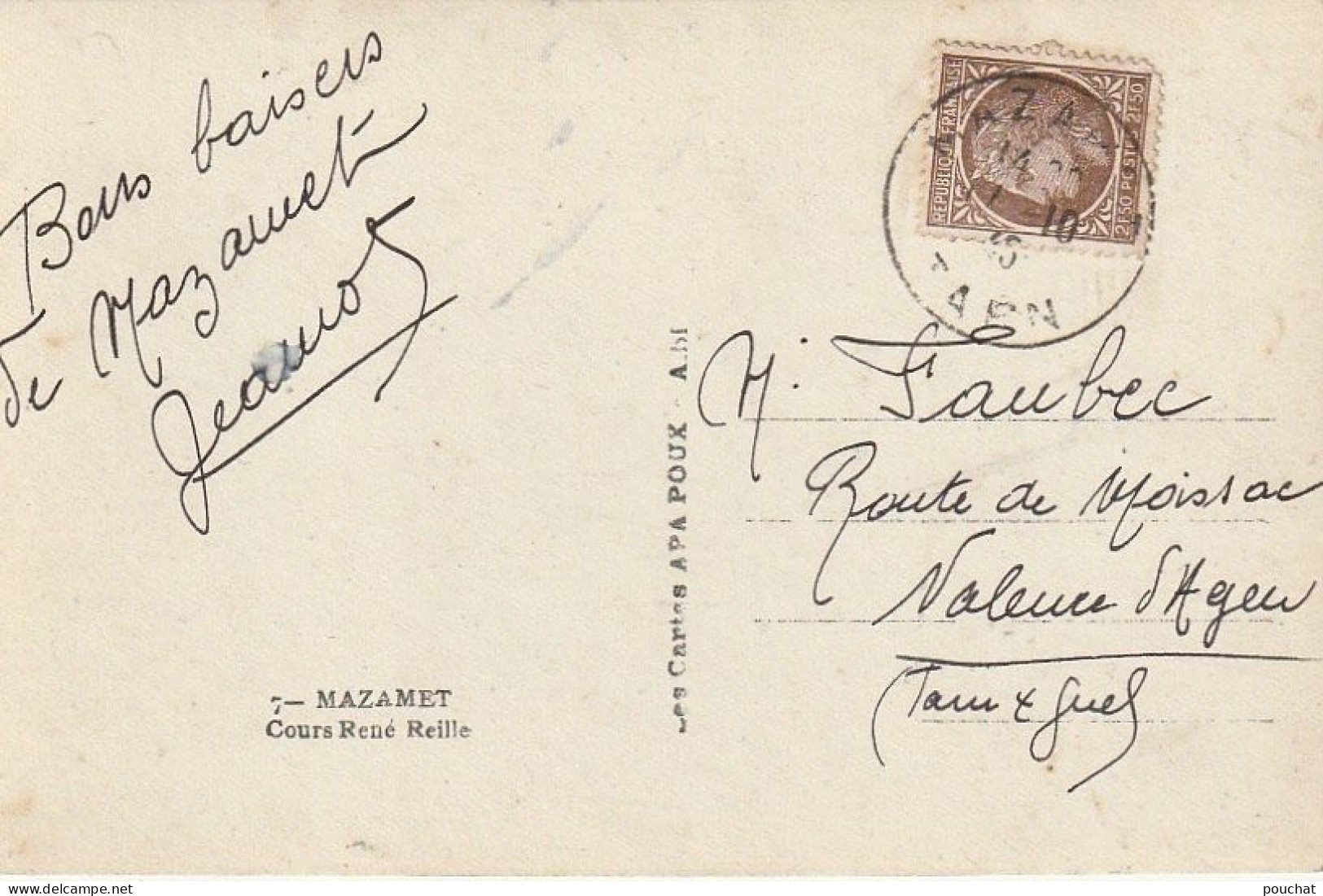 UR 12-(81) MAZAMET - COURS RENE REILLE - CAFES  RESTAURANTS , TERRASSES - 2 SCANS - Mazamet