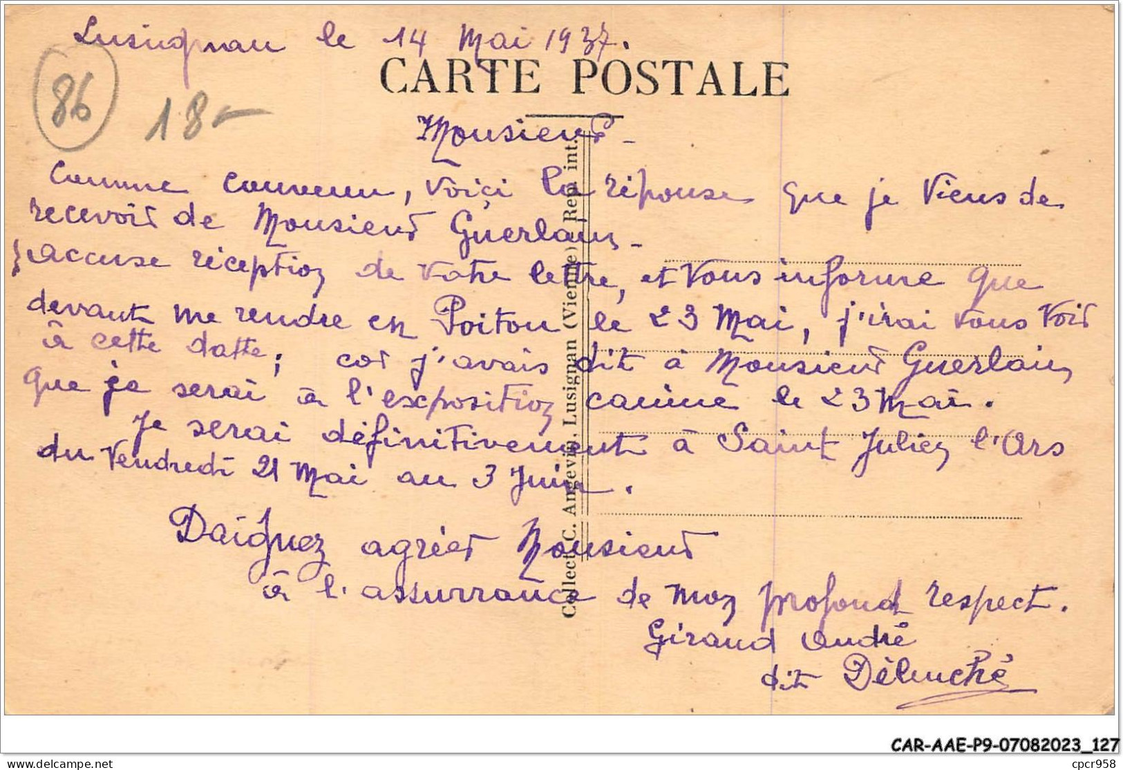 CAR-AAEP9-86-0899 - LUSIGNAN - La Gare - Lusignan