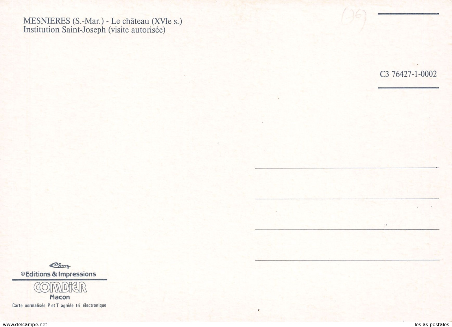 76 MESNIERES LE CHÂTEAU - Mesnières-en-Bray