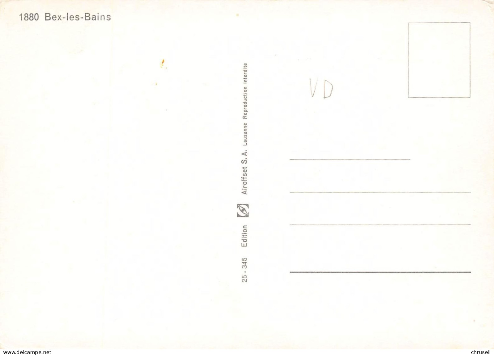 Bex Les Bains  Fliegeraufnahme Color - Bex