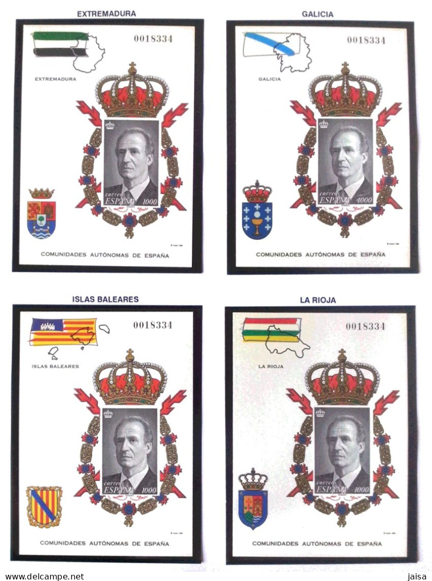 ESPAÑA. Año 1996. 20 Pruebas Oficiales, 17Autonomias,Ceuta, Melilla Y J.Carlos I - Ongebruikt