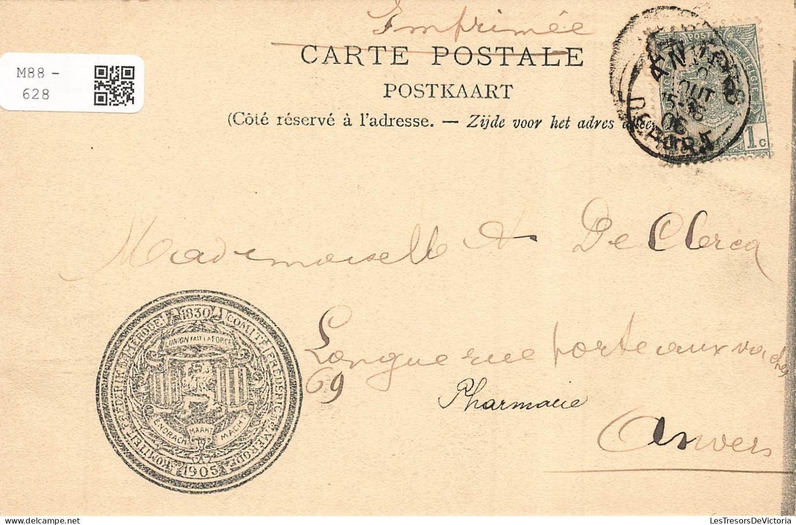[-10%] HISTOIRE - Frédérik De Mérode, Blessé, Encourage Ses Compagnons Darmes - Carte Postale Ancienne - History