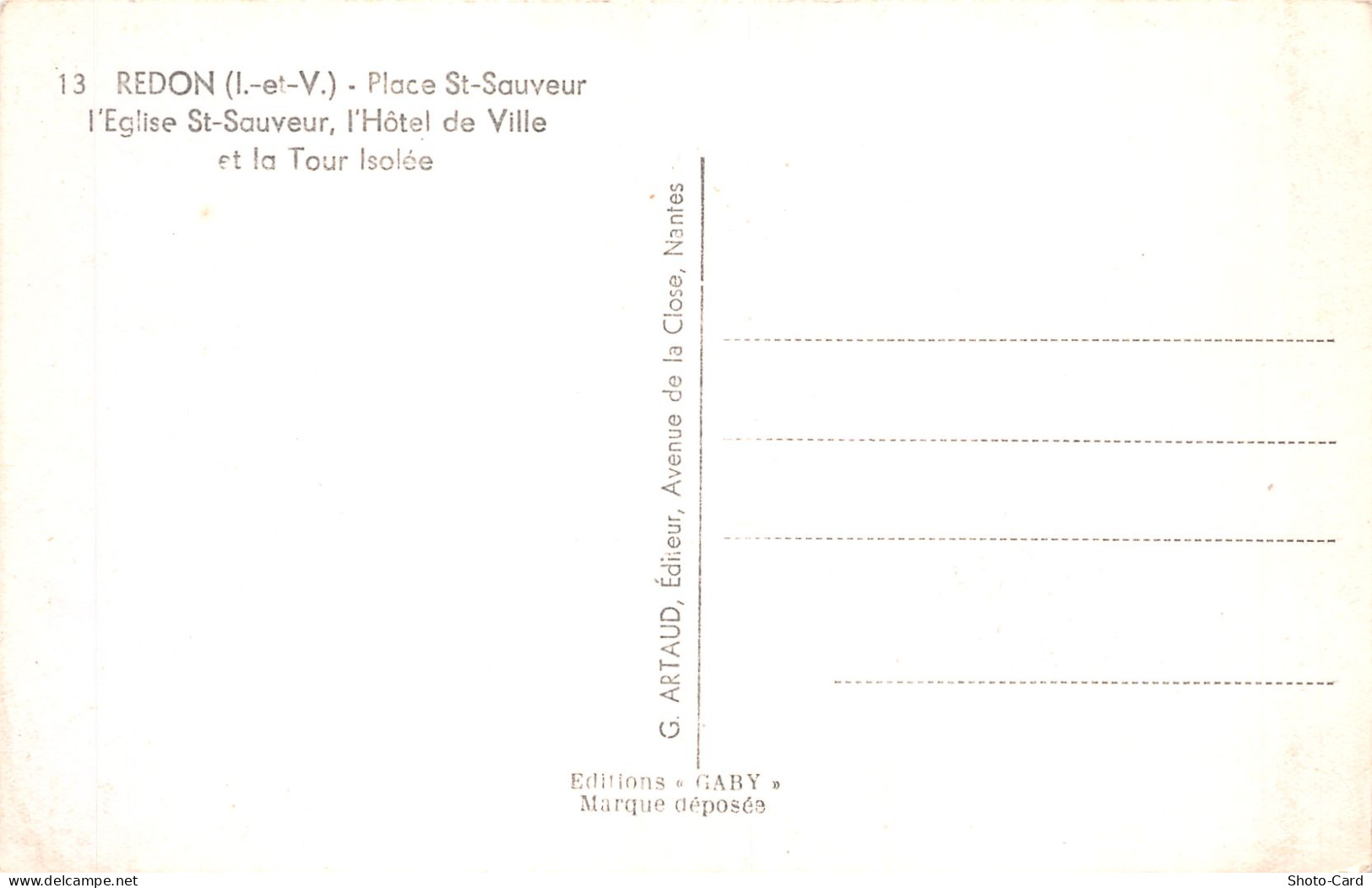 35 REDON LA PLACE SAINT SAUVEUR - Redon