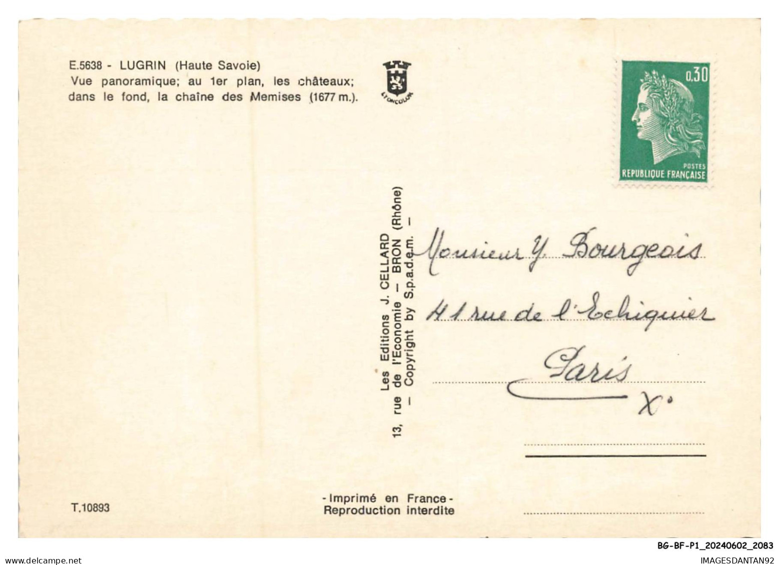 BG-BFP1-1042-74 - LUGRIN - Vue Panoramique - Au 1er Plan, Les Châteaux - Dans Le Fond, La Chaine De Memises - Lugrin