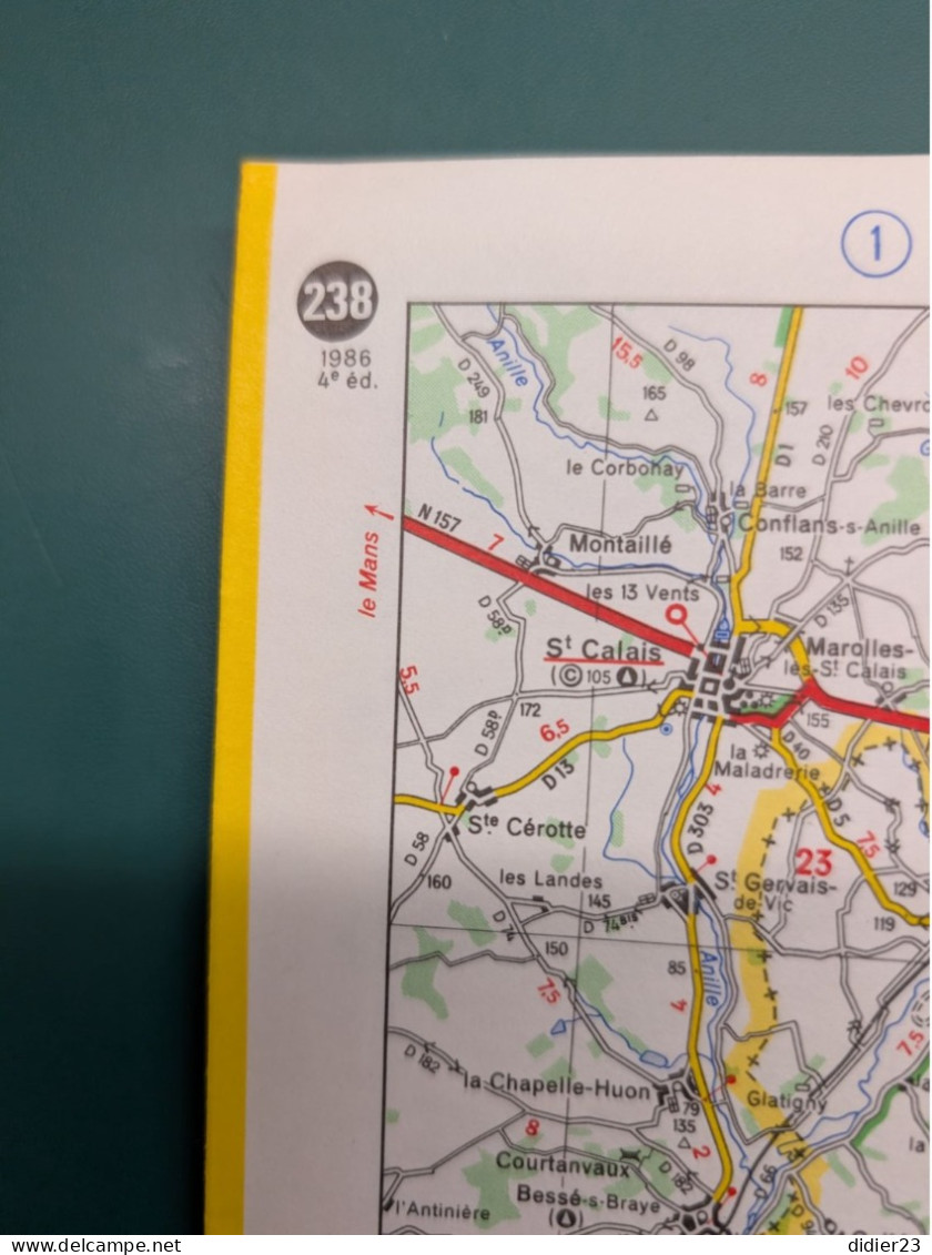 CARTE ROUTIERE MICHELIN N° 238 BERRY NIVERNAIS 1986 - Roadmaps