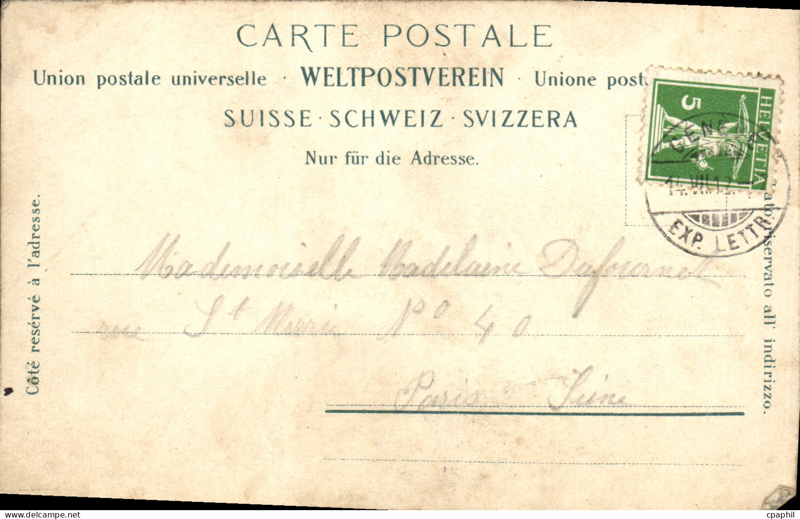 CPA Geneve Monument Dulour - Sonstige & Ohne Zuordnung