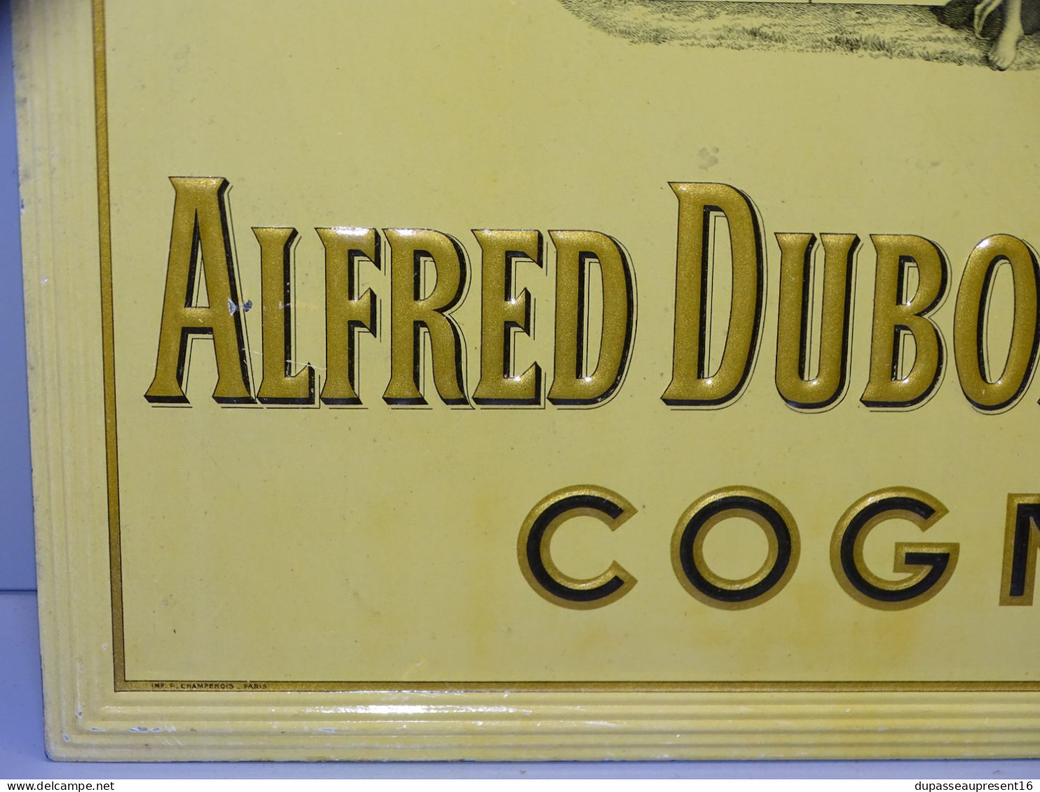 -BELLE PLAQUE PUBLICITAIRE COGNAC ALFRED DUBOIS LIZEE & Co Métal peint   E