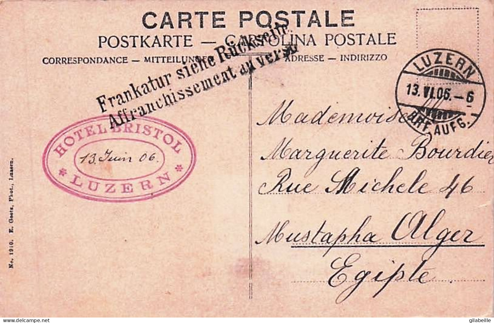 LUCERNE - LUZERN Mit Pilatus - 1905 - Sonstige & Ohne Zuordnung