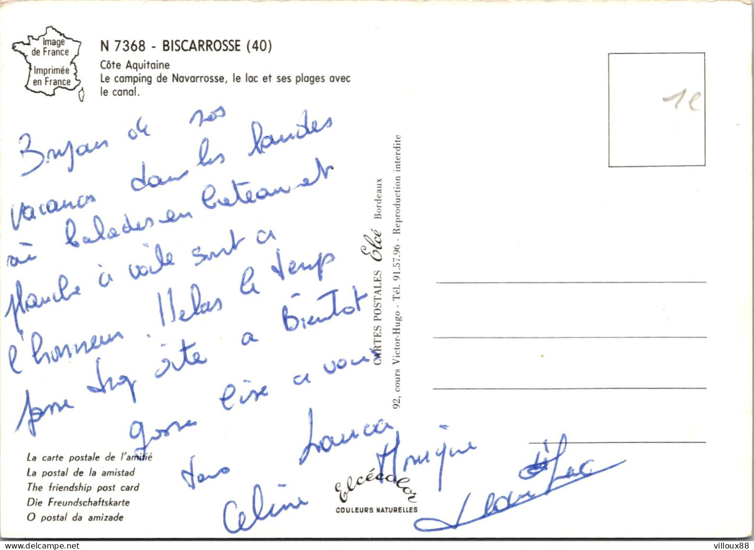 Cpsm  -  Biscarosse  -   Le Camping De Navarosse , Le Lac Et Ses Plages    V568 - Biscarrosse