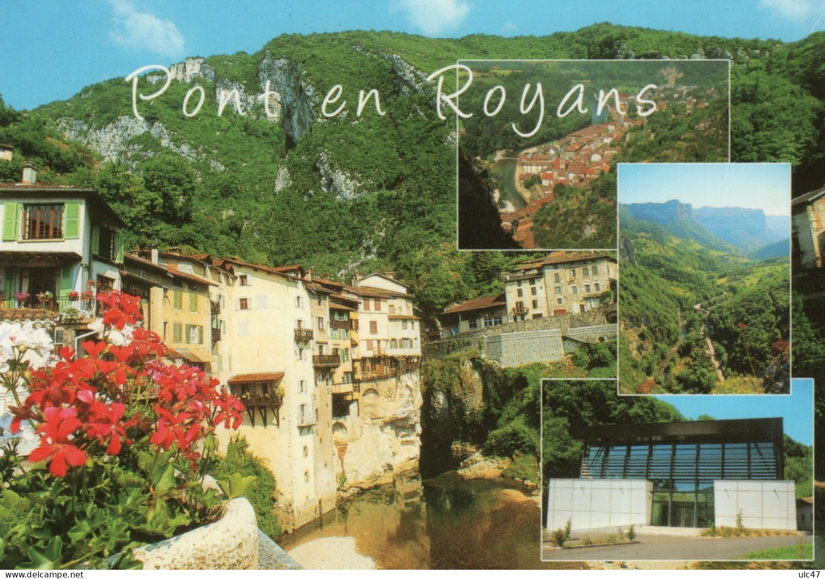 - 38 - PONT EN ROYANS. - Vue Générale, Les Gorges De La Bourne, Gymnase Du Lycée. - Scan Verso - - Pont-en-Royans