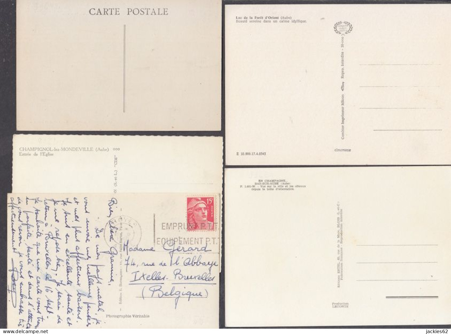 F0193/ [10 AUBE], 5 Cartes - Sonstige & Ohne Zuordnung