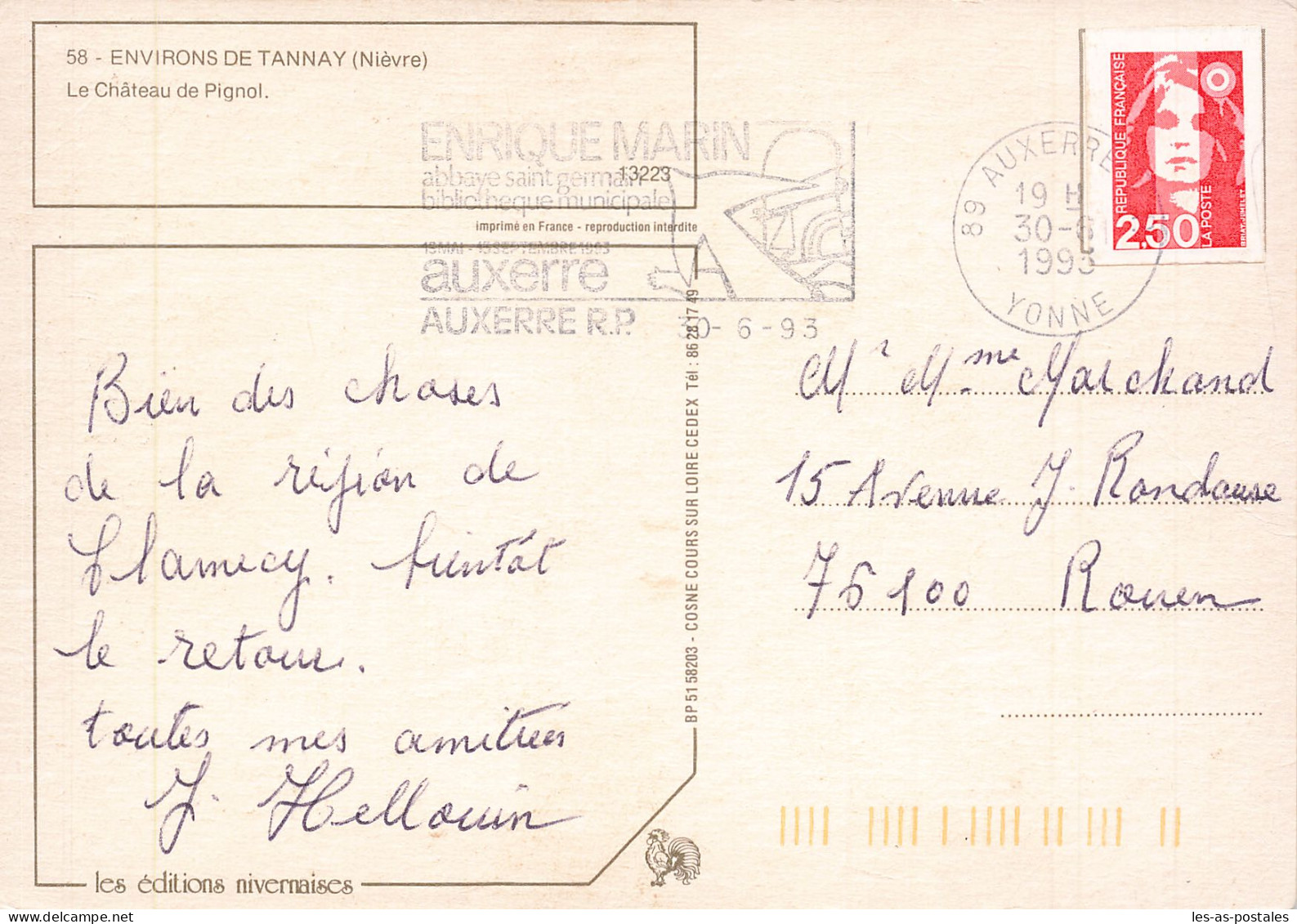 58 TANNAY LE CHÂTEAU DE PIGNOL - Tannay