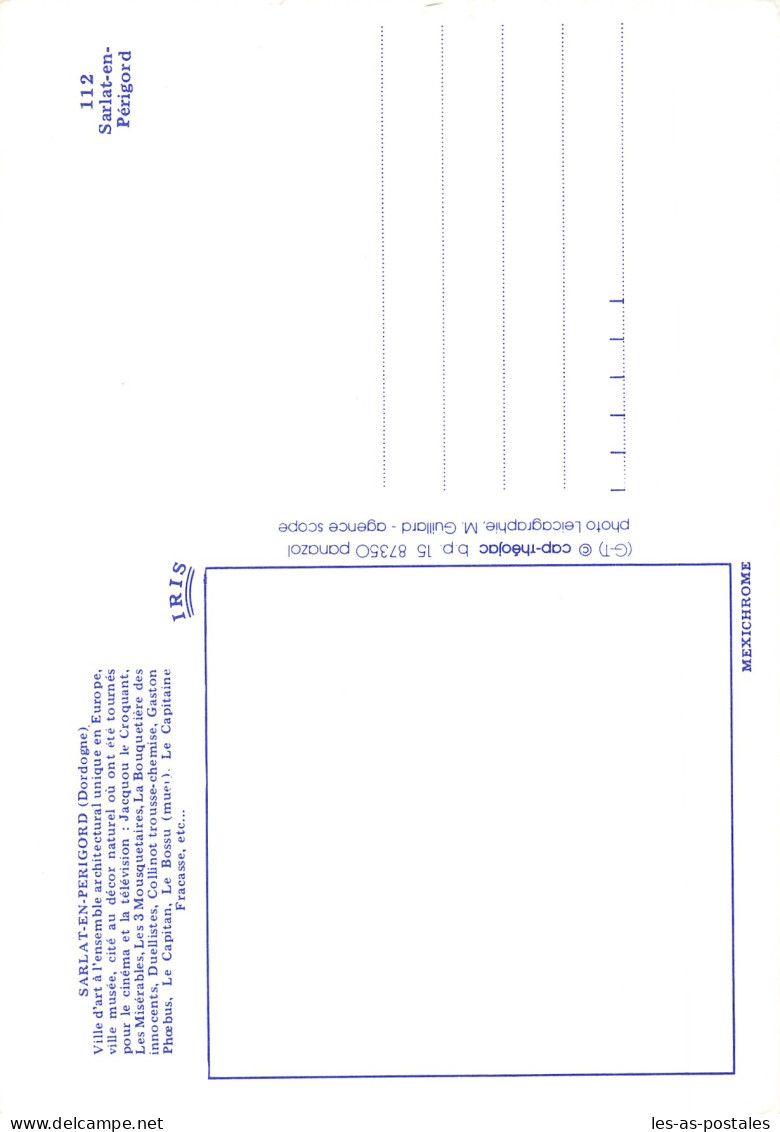 24 SARLAT EN PERIGORD VILLE MUSEE - Sarlat La Caneda