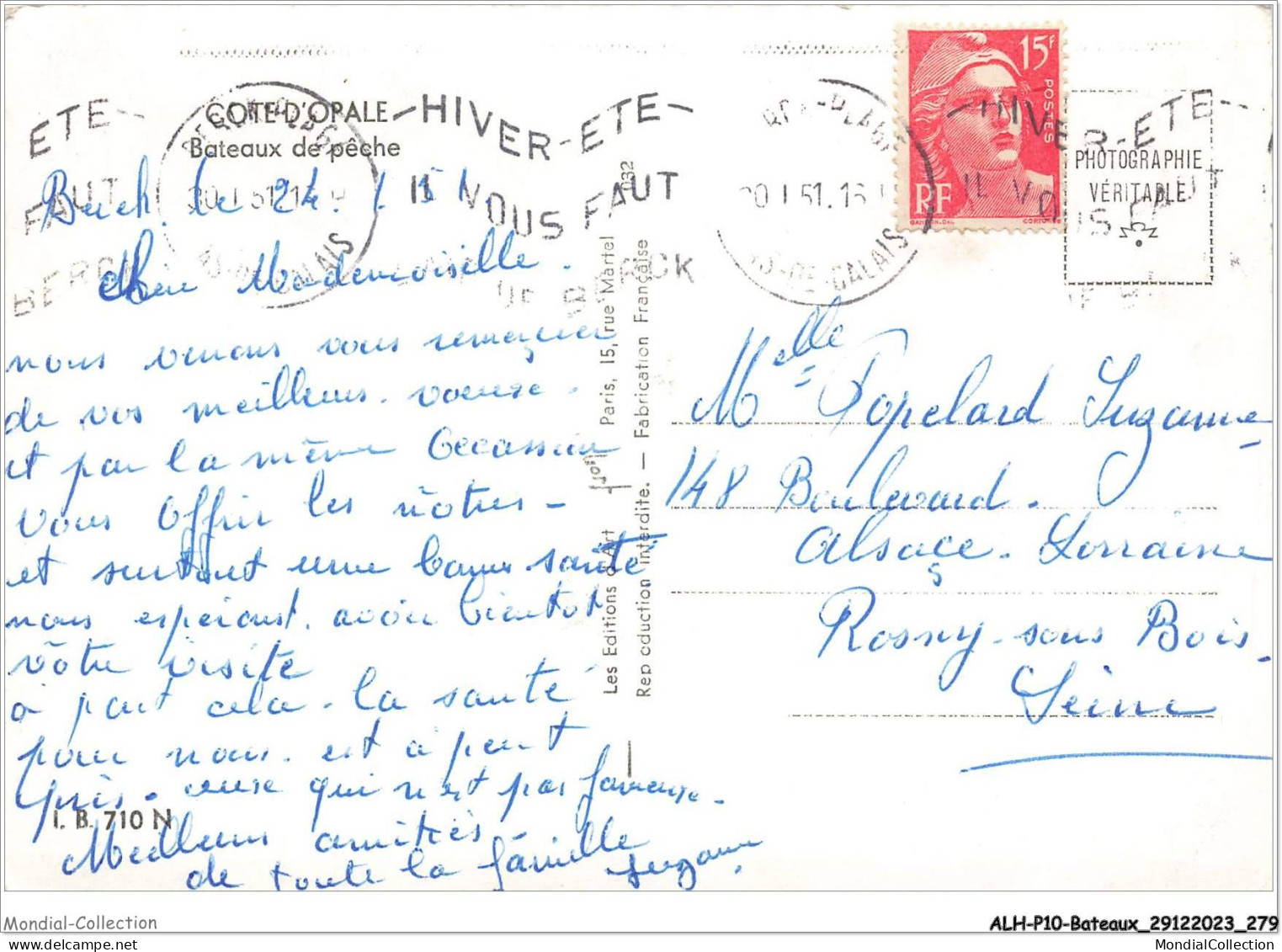 ALHP10-0740-BATEAUX - COTE D'OPALE - BATEAUX DE PECHE - Fischerei