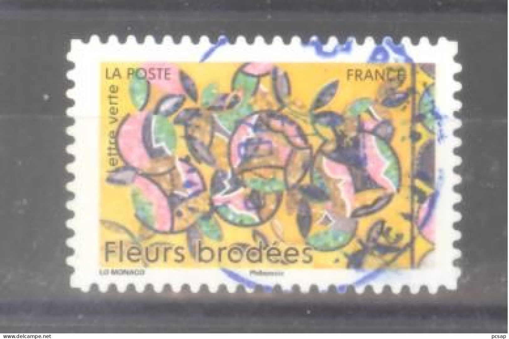 France Autoadhésif Oblitéré (Fleurs Brodées N°11) (cachet Rond) - Gebraucht