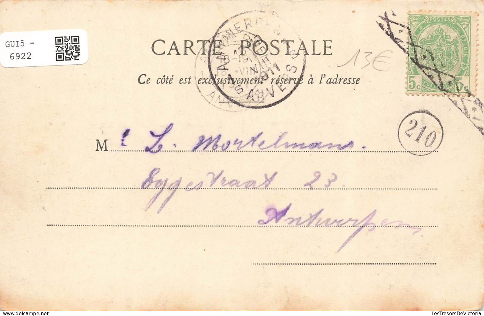 [-5%] BELGIQUE - Overmeire  - Sander Goosens Et Son Chien - Canardière - Animé - Ed Albert Sugg - Carte Postale Ancienne - Berlare