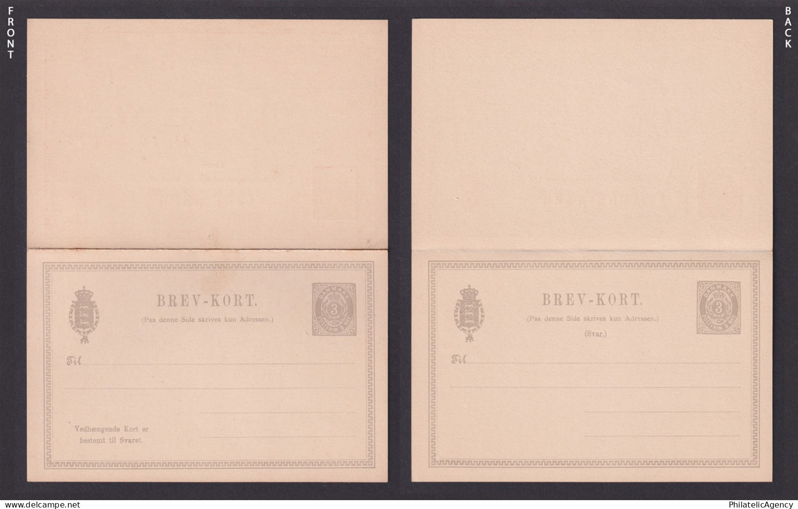 DENMARK 1888, Pre-stamped Postcard Mi #P18, Unused - Storia Postale