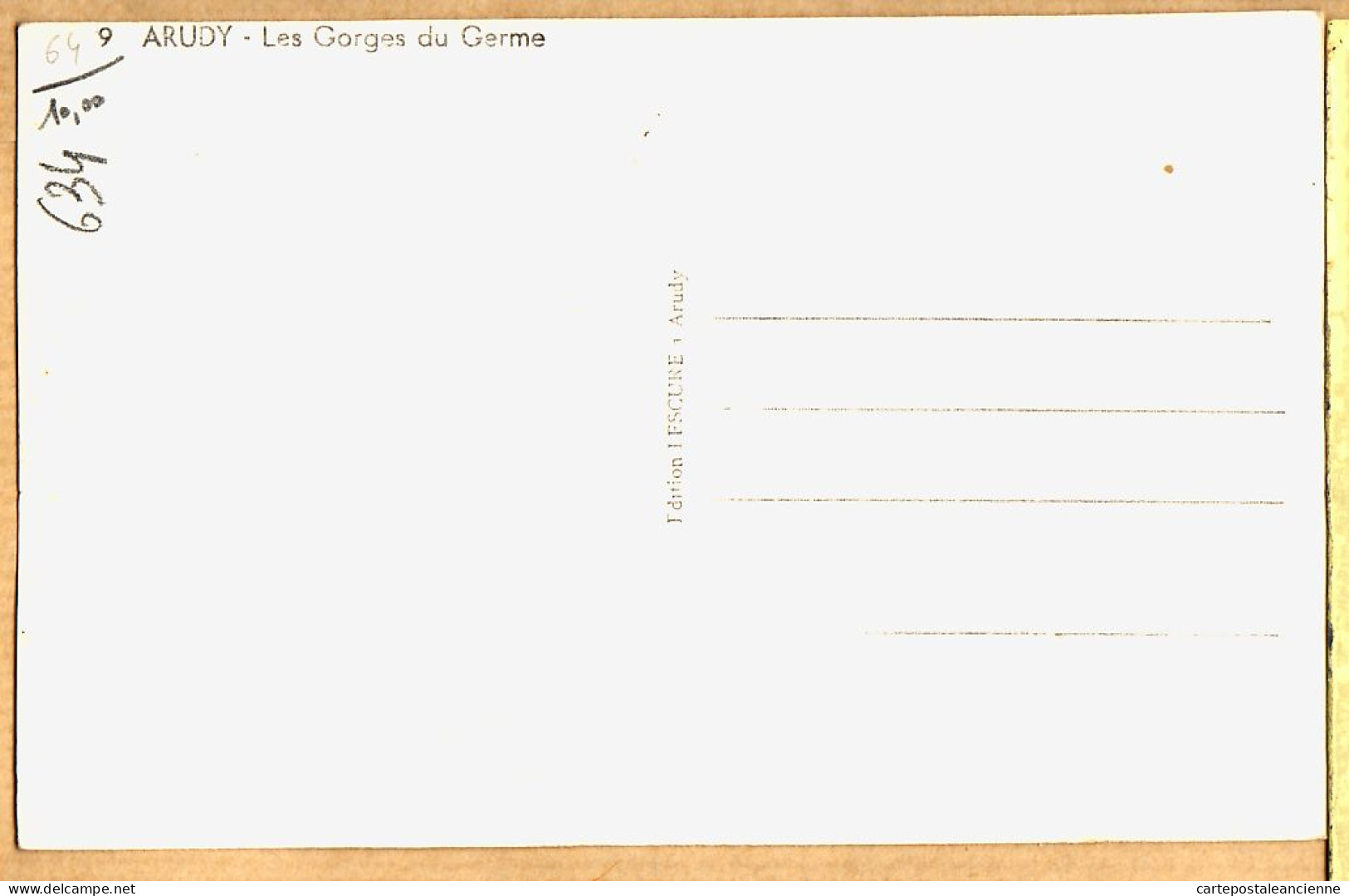 20778 /  ◉ Carte-Photo-Bromure 1950s  LESCURE N°9 - ARUDY Gorges Du GERME 64-Euskadi Cote Basque Pyrénées Atlantique - Arudy