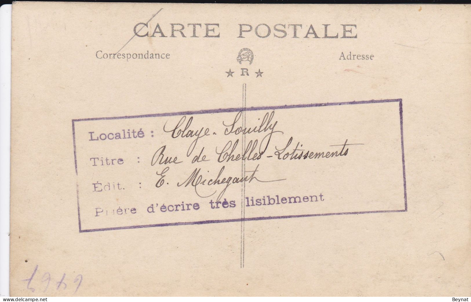 77 CLAYES SOUILLY CARTE PHOTO - Claye Souilly