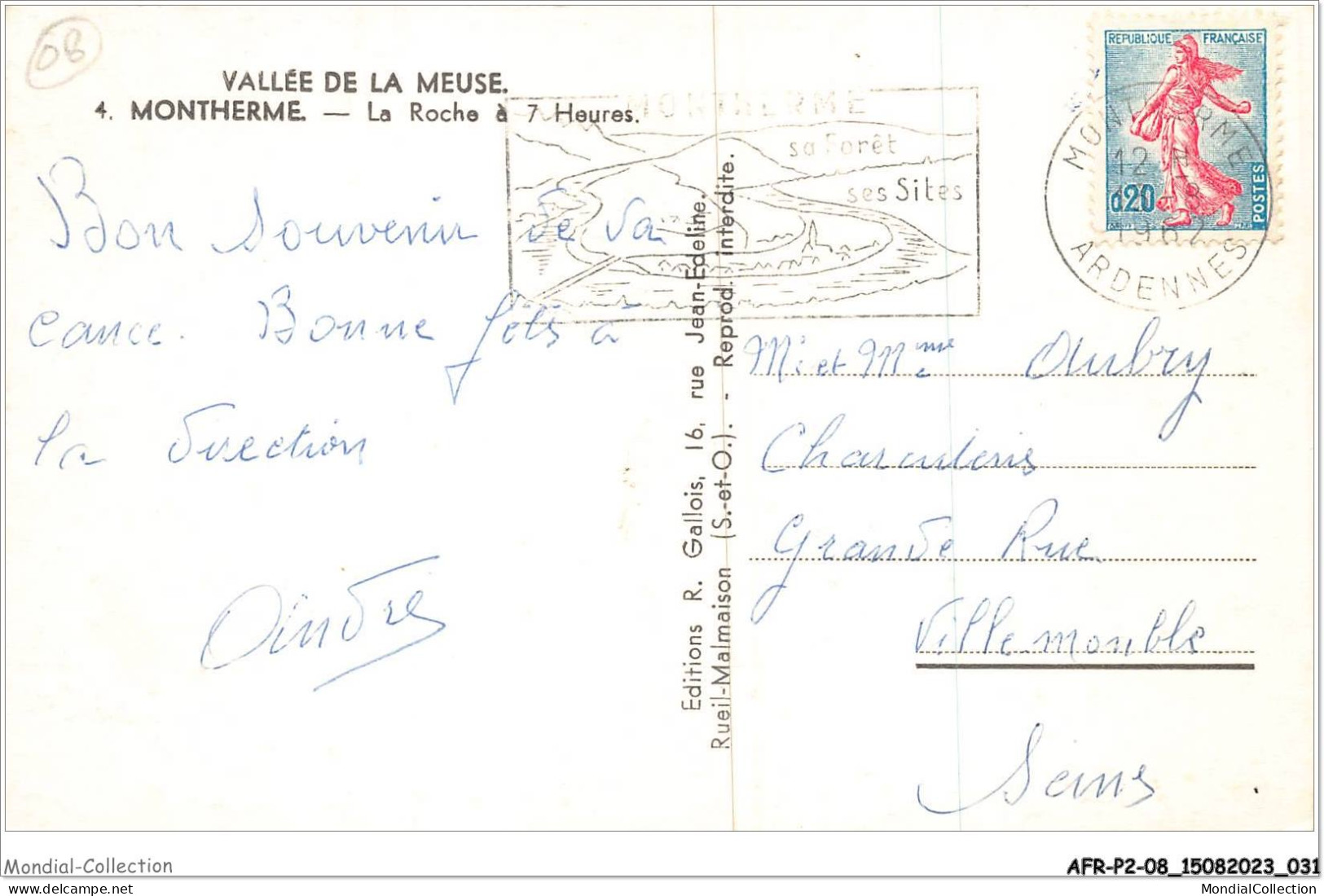 AFRP2-08-0079 - Vallée De La Meuse - MONTHERME - La Roche à 7 Heures - Montherme