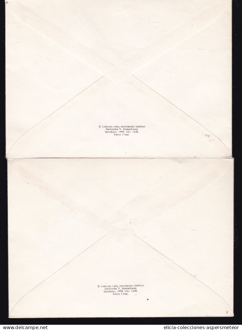 Lituania Sobre FDC Con Estampilla Atkurtos Lietuvos Respublicos Pirmieji Pasto Zenklai - Lithuania