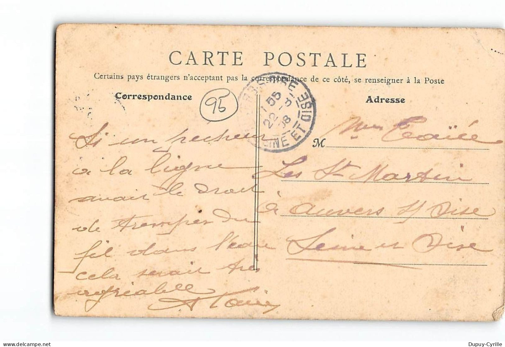 VIGNY - 11 - Le Château , Façade Est - BF - état - Vigny