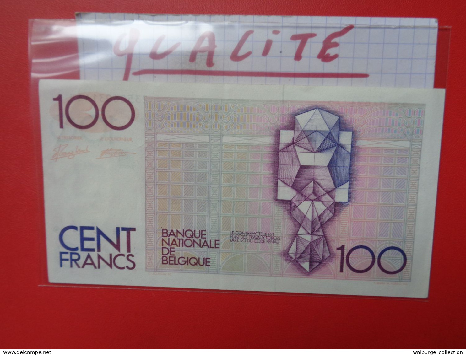 BELGIQUE 100 FRANCS 1982-1994 Peu Circuler Belle Qualité (B.18) - 100 Francs