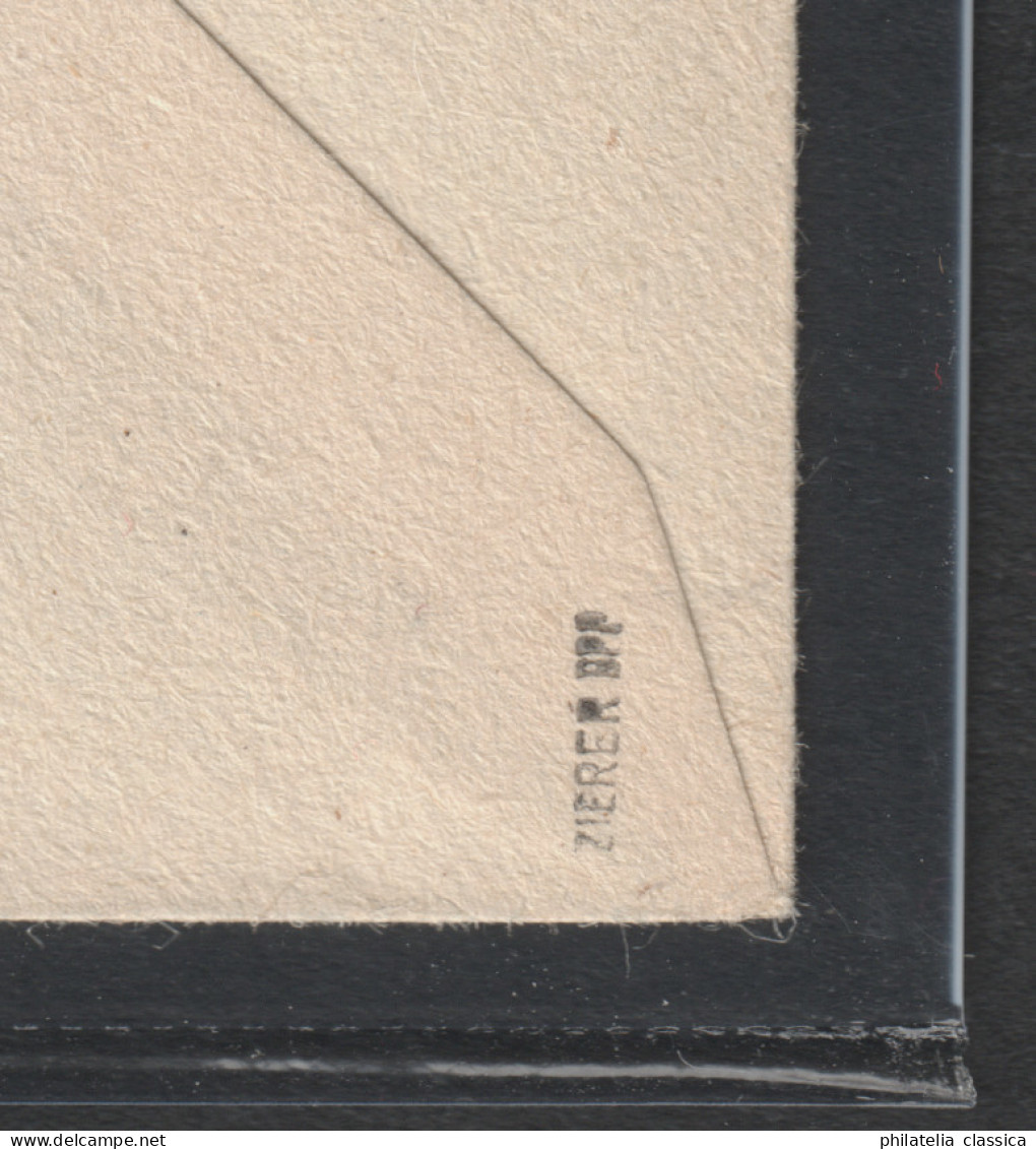 BAD NAUHEIM A 1, Postverschlußzettel 42 Pfg. Auf R-Brief, Geprüft Zierer, 650,-€ - Covers & Documents