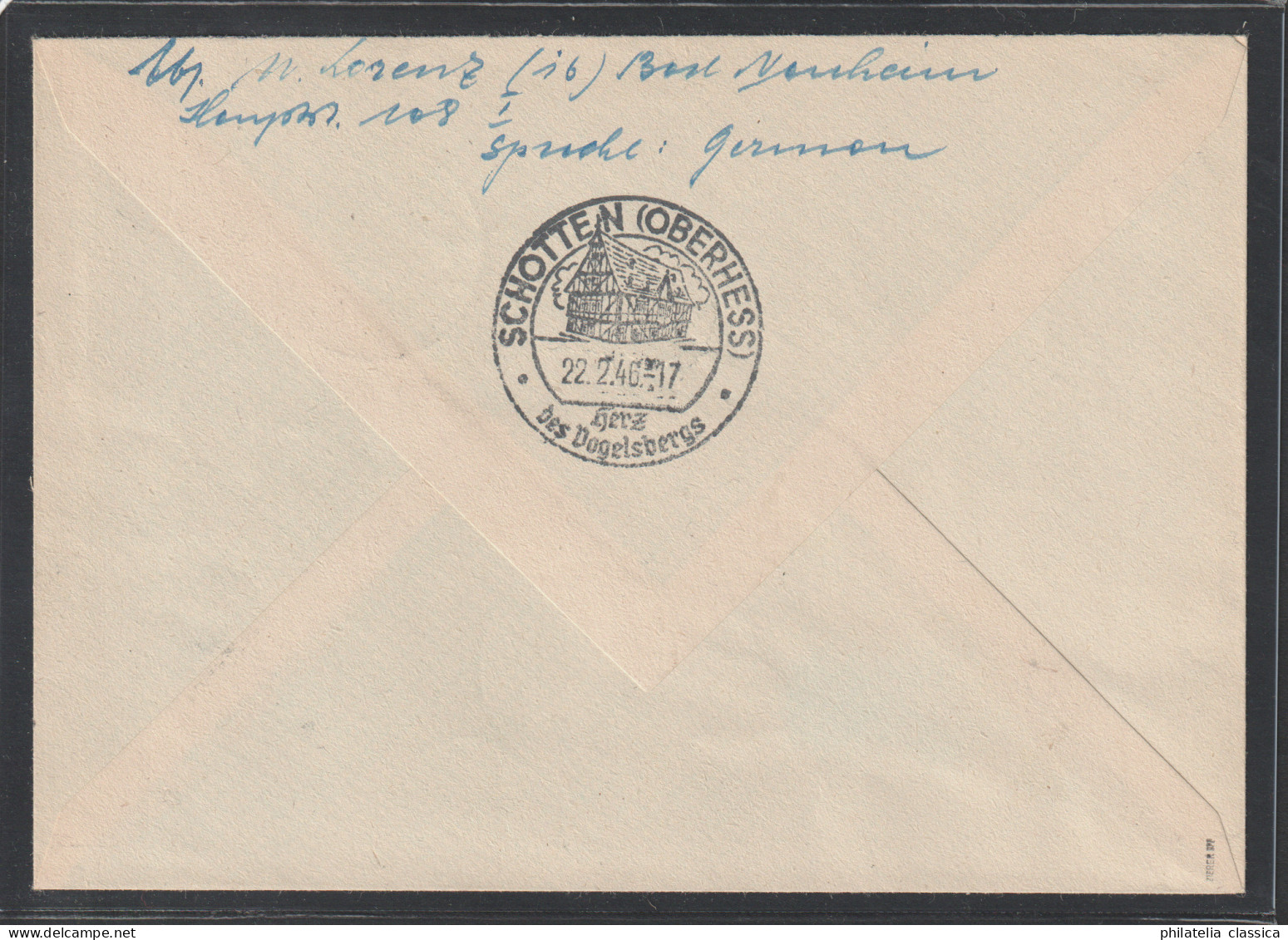 BAD NAUHEIM A 1, Postverschlußzettel 42 Pfg. Auf R-Brief, Geprüft Zierer, 650,-€ - Covers & Documents