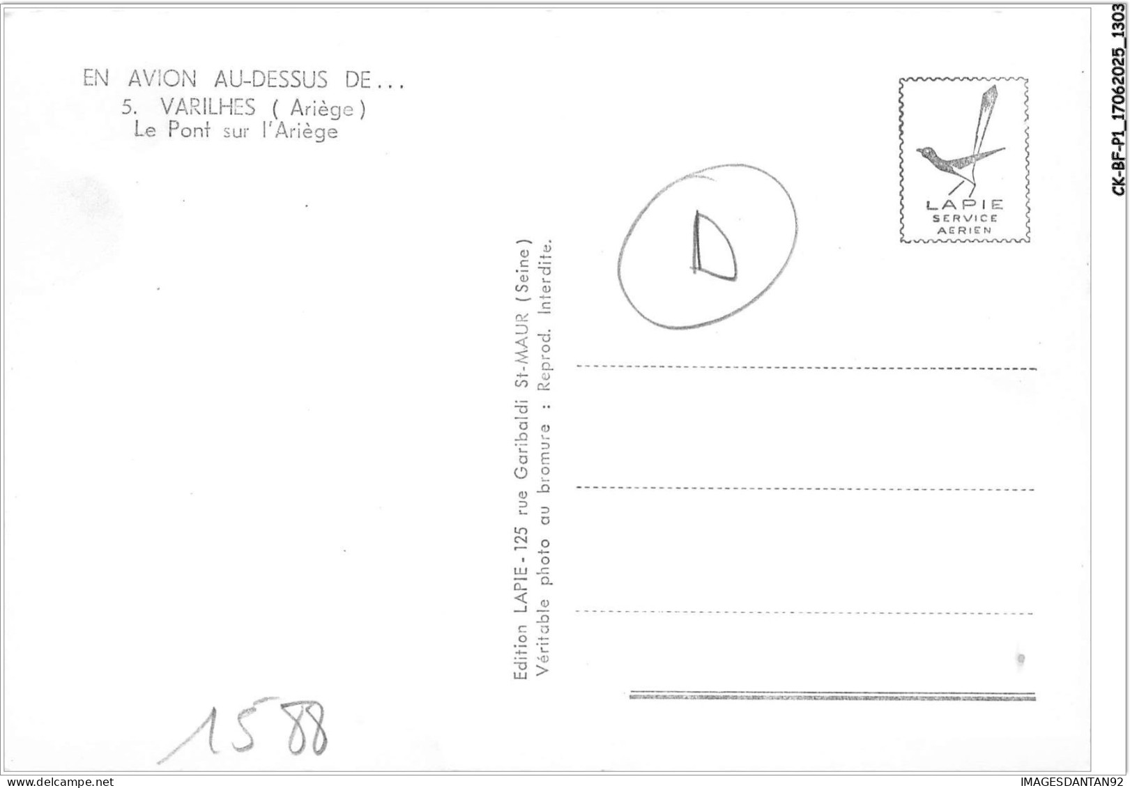 CK-BFP1-0652-09 - EN AVION AU-DESSUS DE VARILHES - Le Pont Sur L'Ariege - Varilhes