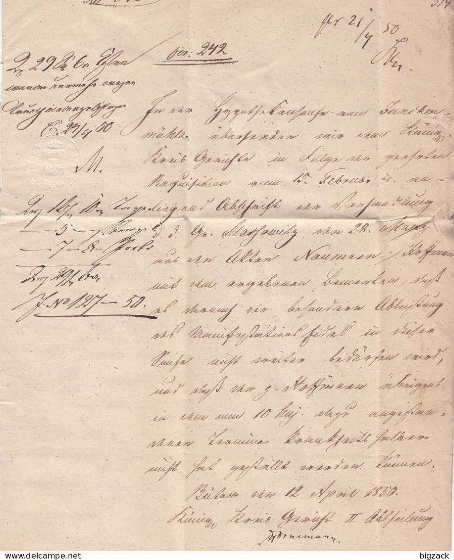 Preussen Brief L2 Bütow 19.4.(1850) Gel. Nach Conitz Mit Inhalt - Brieven En Documenten