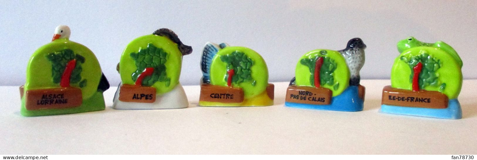 Fèves Brillantes - Les Animaux Protégés De Nos Régions X 5 - Tiere