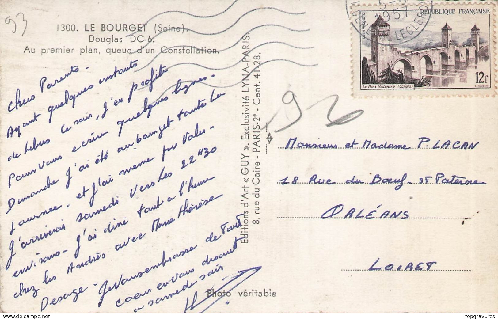 93 Le Bourget L'aéroport Du Bourget Avec Un Douglas 43277 - Le Bourget