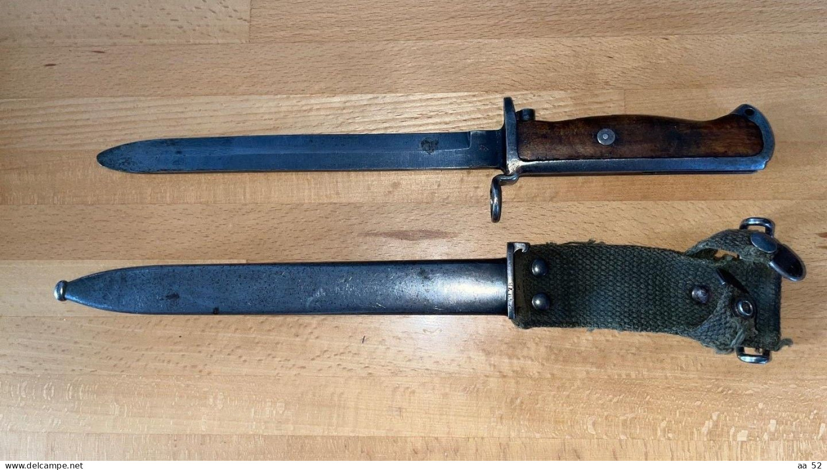 Baîonnette Norvégienne Krag Modèle 1894 94/14 Adaptée USM1 ( German WW2 Waa ) - Knives/Swords