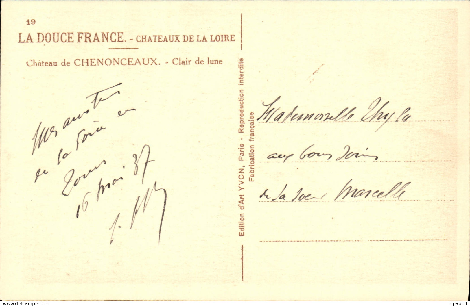 CPA Chenonceaux Clair De Lune - Chenonceaux