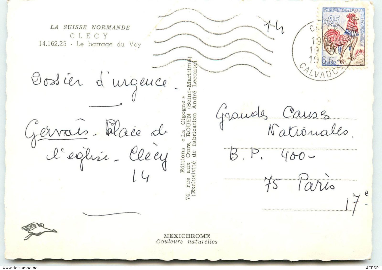 LE BARRAGE DU VEY CLECY (scan Recto-verso) Ref 1059 - Clécy