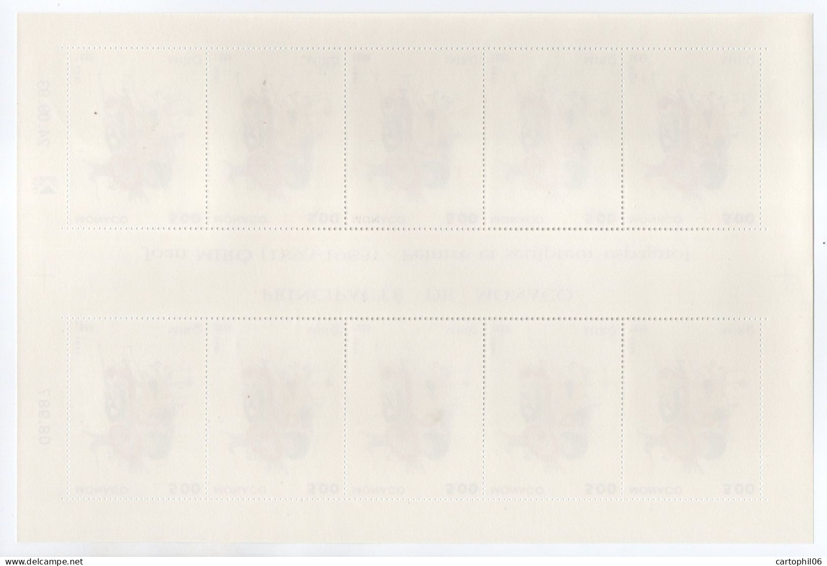 - MONACO Feuillet 1909 Neufs ** MNH (1993) - 10 X 5 F. JUAN MIRO (1893-1983) - Cote 35,00 € - - Ungebraucht