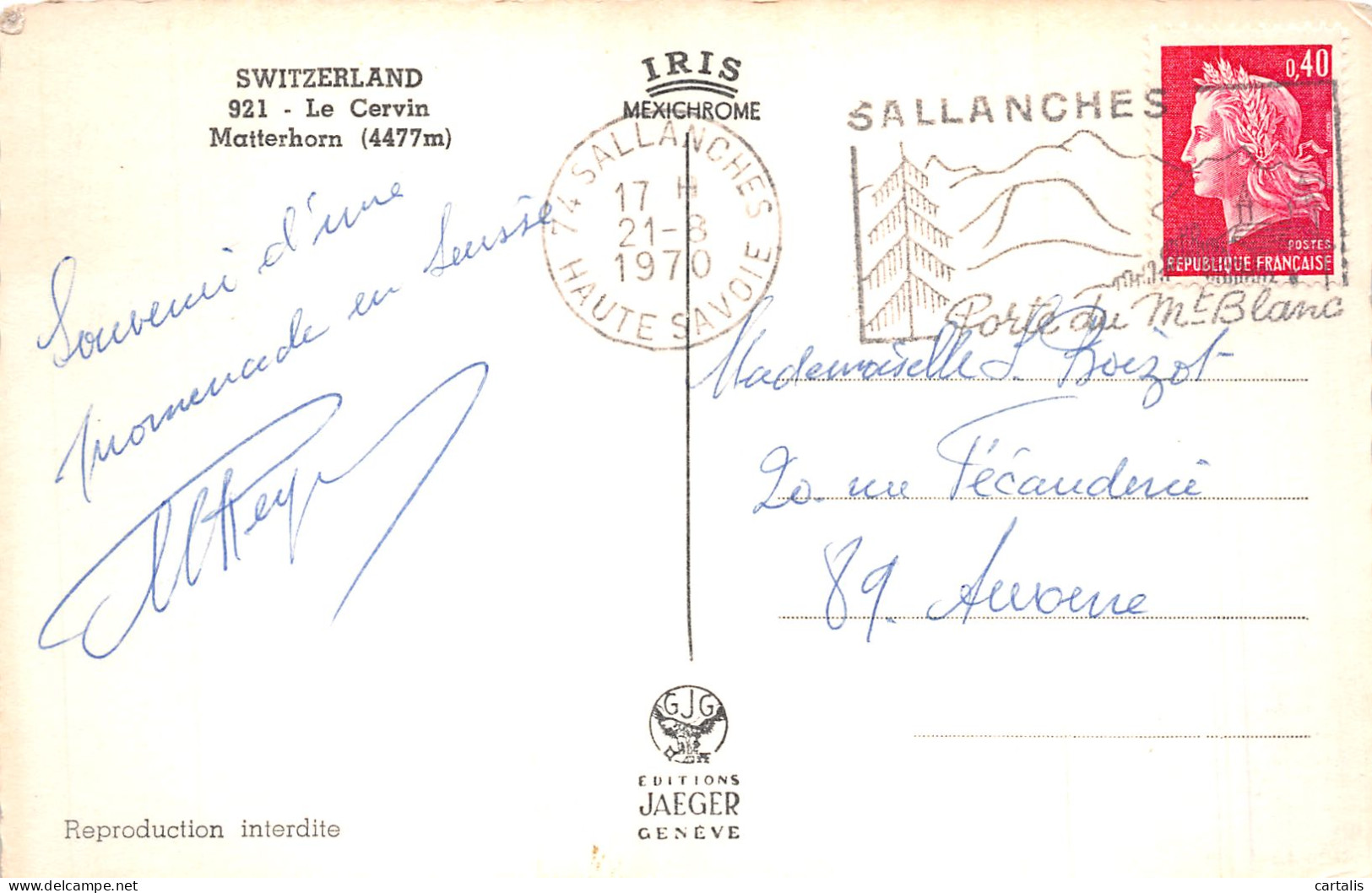 ET-SUISSE LE CERVIN TIMBRE POSTE-N°4479-E/0273 - Altri & Non Classificati