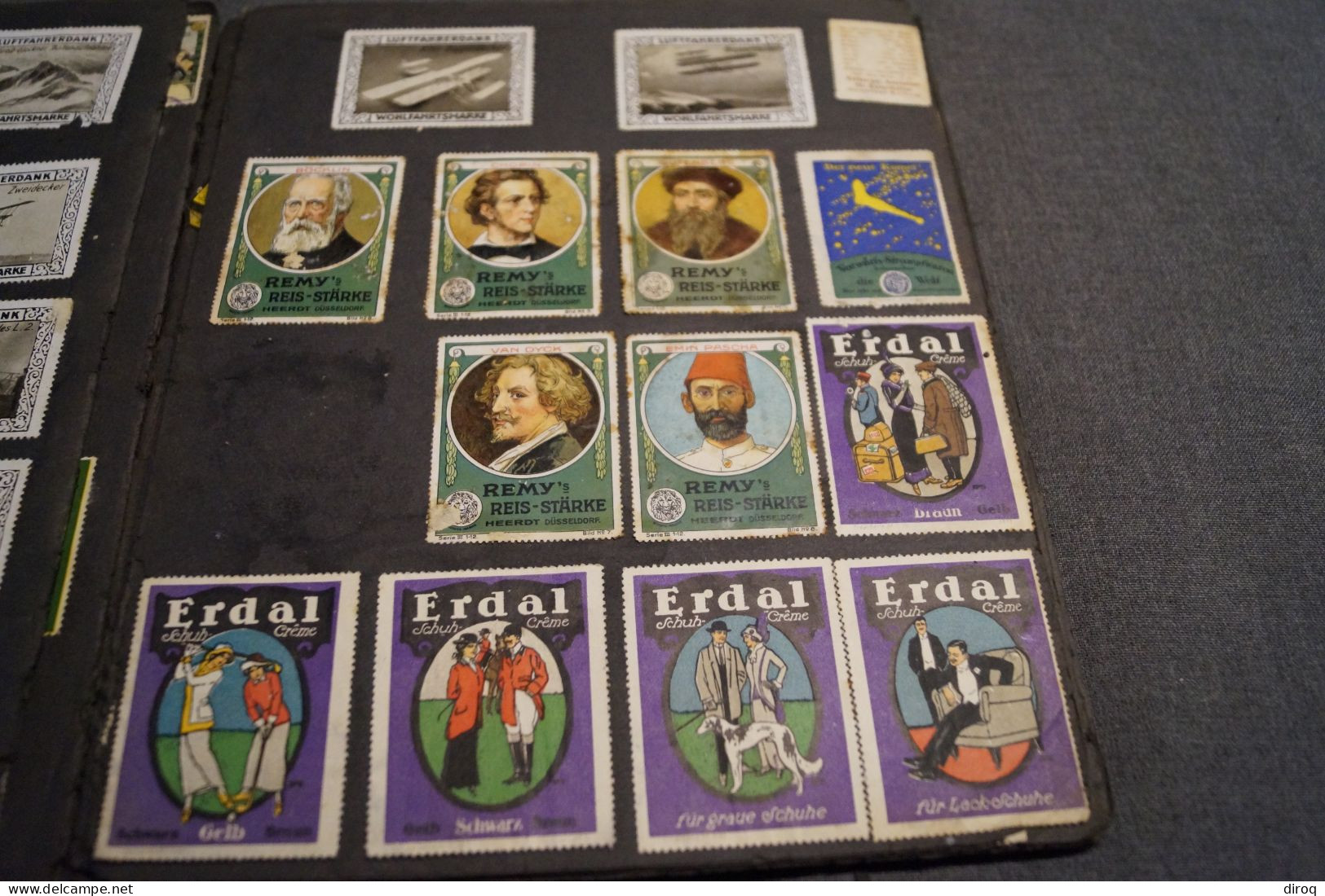 RARE,Album avec 690 timbres vignettes publicitaire,de 1910 à 1914,collection,collector