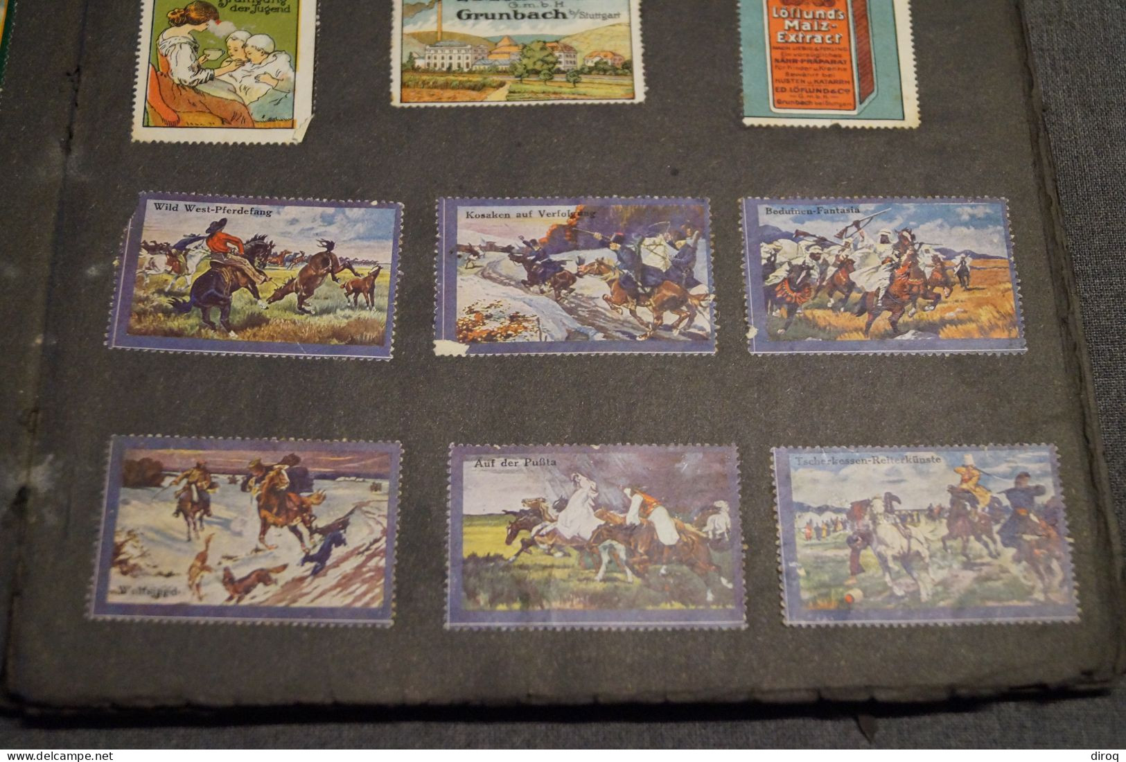 RARE,Album avec 690 timbres vignettes publicitaire,de 1910 à 1914,collection,collector