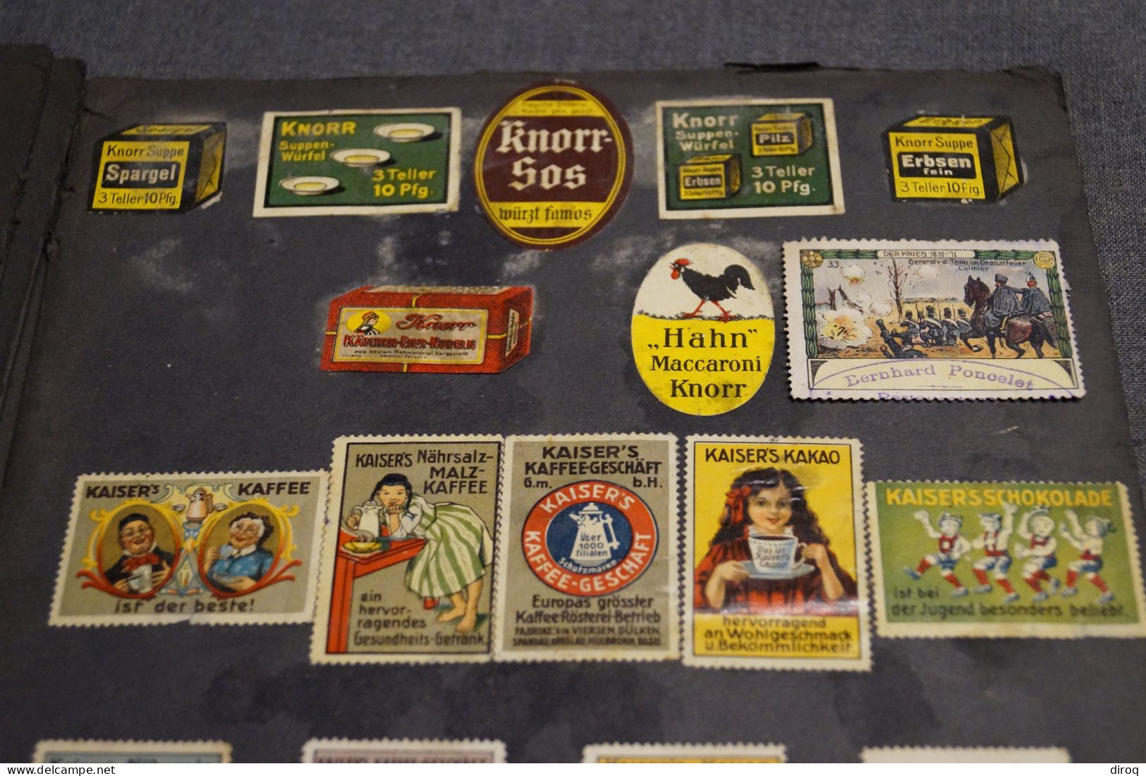 RARE,Album avec 690 timbres vignettes publicitaire,de 1910 à 1914,collection,collector