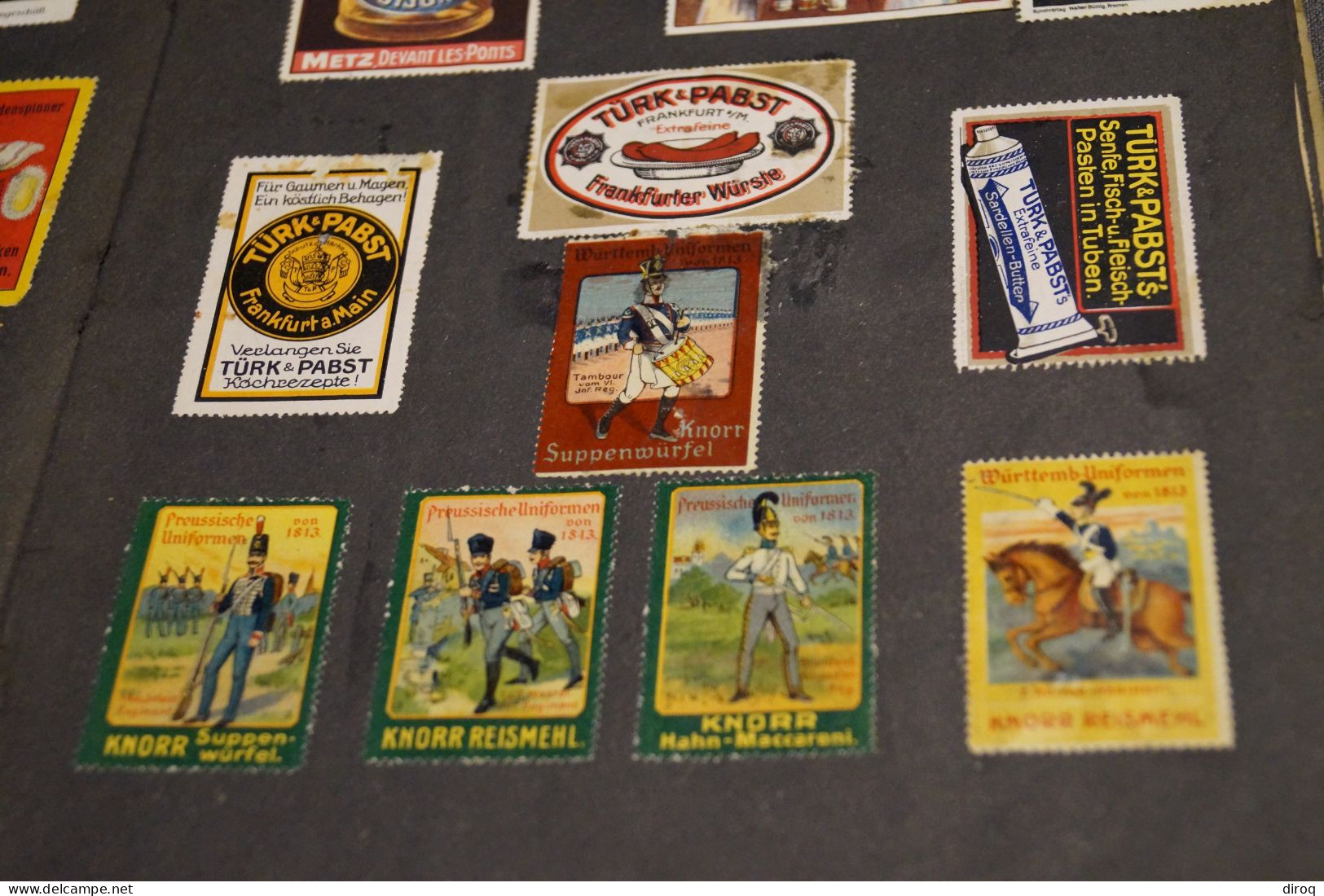 RARE,Album avec 690 timbres vignettes publicitaire,de 1910 à 1914,collection,collector