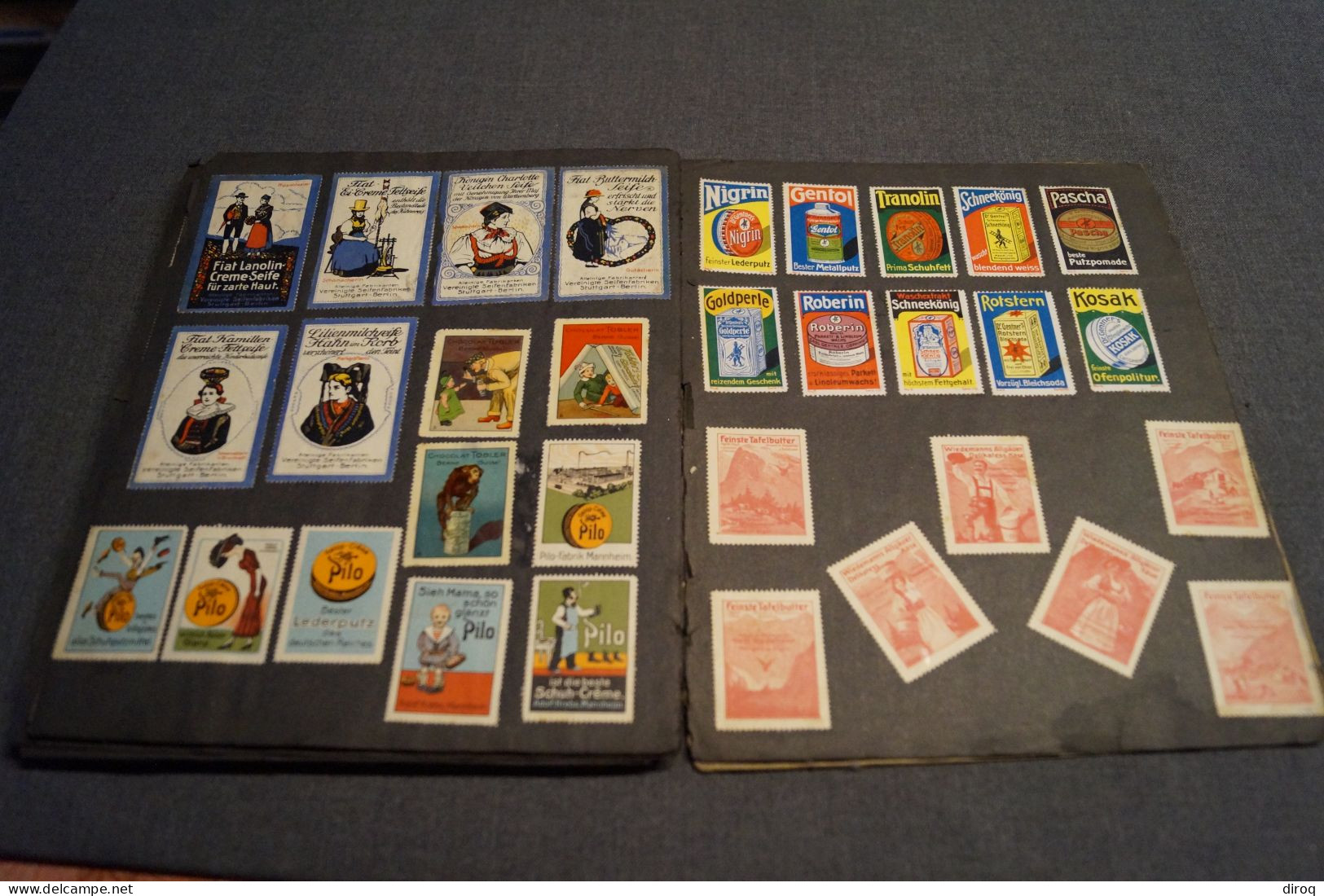 RARE,Album avec 690 timbres vignettes publicitaire,de 1910 à 1914,collection,collector