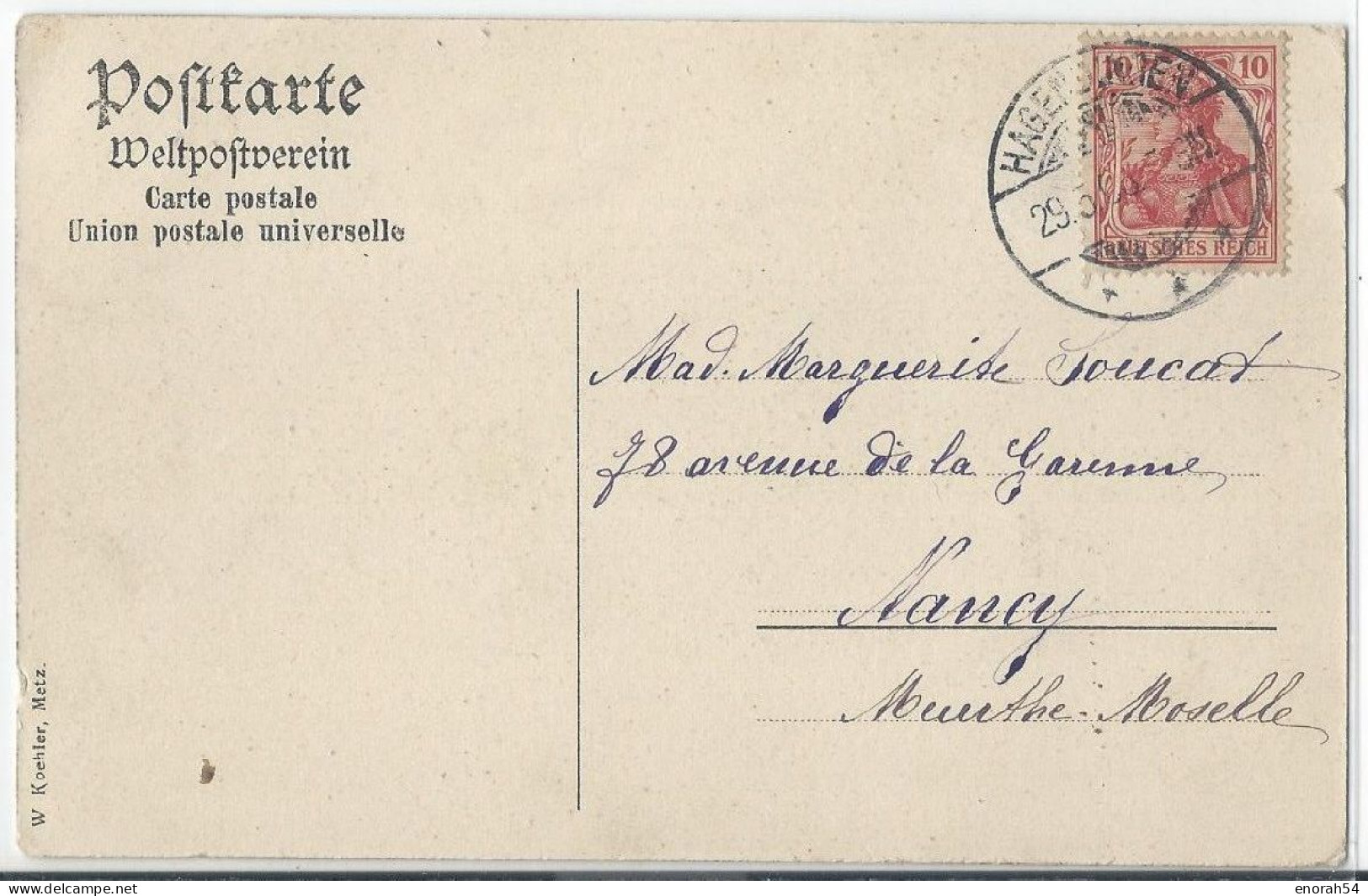 Talange - L'Eglise, Le Château Et Coin Du Parc 1906 - Talange